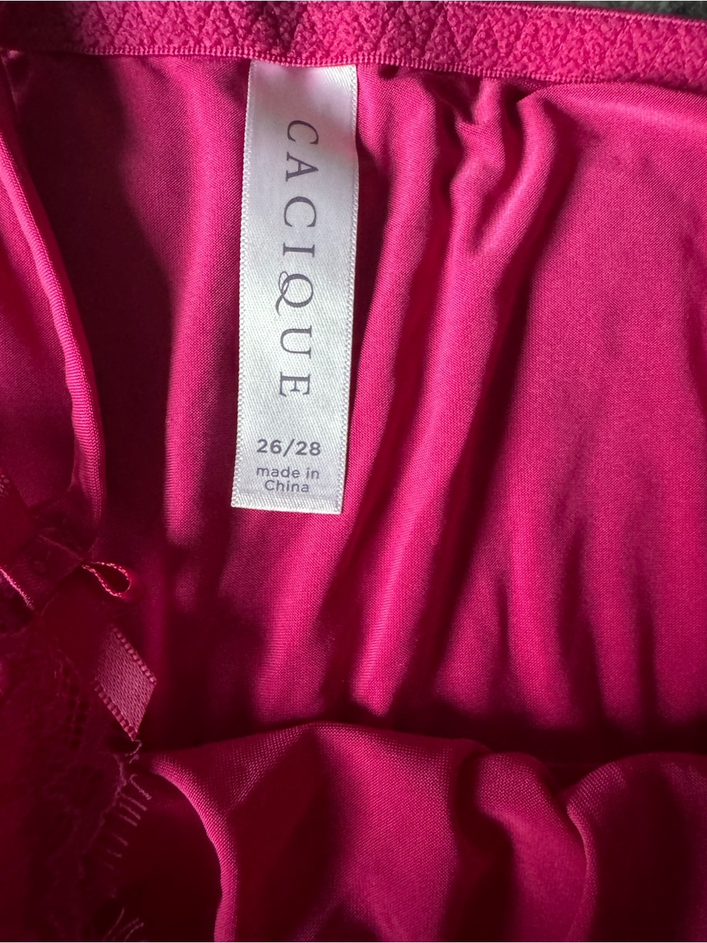 Cacique Bright Fuchsia Lace-Trim Cami & Shorts Sleep Set - Picture 5 of 5